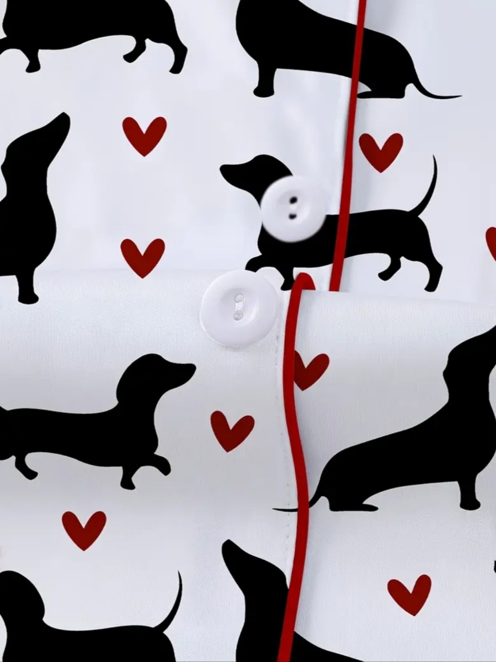 🎯NEW! Adorable Dachshund Print Pajamas Set Women's XL - Picture 2 of 3
